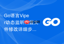 go语言viper动态监听配置文件修改详细步骤