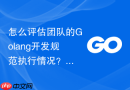 怎么评估团队的golang开发规范执行情况?代码评审实用清单