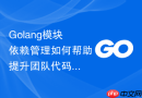 Golang模块依赖管理如何帮助提升团队代码交付质量