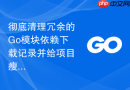 彻底清理冗余的Go模块依赖下载记录并给项目瘦身