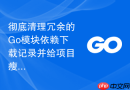 彻底清理冗余的go模块依赖下载记录并给项目瘦身
