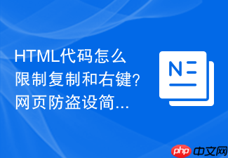 html代码怎么限制复制和右键?网页防盗设简单教程