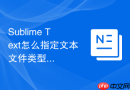 Sublime Text怎么指定文本文件类型？常见格式设置步骤