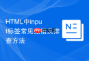 HTML中input标签常见报错及排查方法