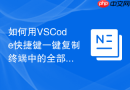 如何用VSCode快捷键一键复制终端中的全部输出？日志保留排查指南
