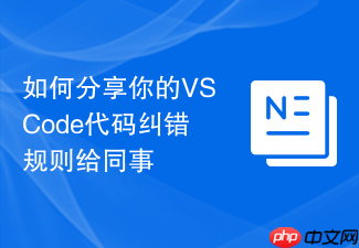 如何分享你的vscode代码纠错规则给同事
