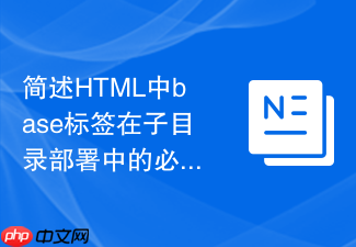简述html中base标签在子目录部署中的必要性