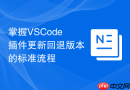 掌握VSCode插件更新回退版本的标准流程