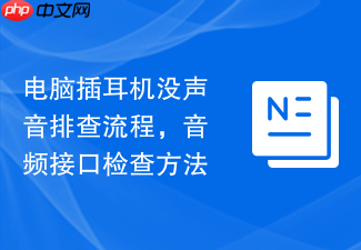 电脑插耳机没声音排查流程,音频接口检查方法