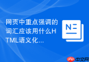 网页中重点强调的词汇应该用什么html语义化标签
