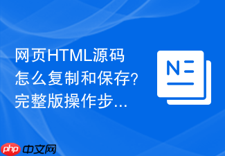 网页html源码怎么复制和保存?完整版操作步骤