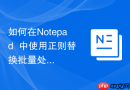 如何在notepad++中使用正则替换批量处理邮箱地址
