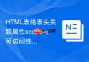 HTML表格表头关联属性scope与可访问性实践
