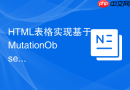 html表格实现基于mutationobserver的表格结构变动监听