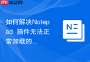 如何解决Notepad++插件无法正常加载的问题