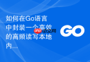 如何在Go语言中封装一个高效的高频读写本地内存缓存模块