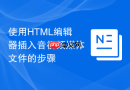 使用html编辑器插入音视频媒体文件的步骤