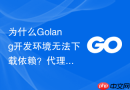 为什么golang开发环境无法下载依赖?代理设置解决办法