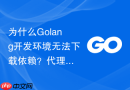 为什么Golang开发环境无法下载依赖？代理设置解决办法