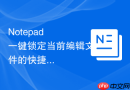 Notepad++一键锁定当前编辑文件的快捷键方法