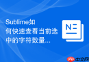 Sublime如何快速查看当前选中的字符数量？统计字数的隐藏组合键