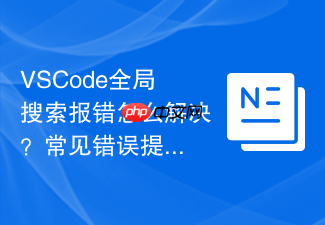 vscode全局搜索报错怎么解决?常见错误提示处理
