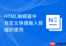 html编辑器中自定义快捷输入前缀的使用