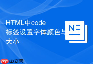 html中code标签设置字体颜色与大小