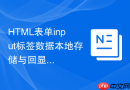 html表单input标签数据本地存储与回显的教程