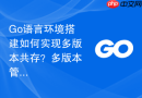go语言环境搭建如何实现多版本共存?多版本管理工具使用对比