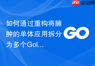 如何通过重构将臃肿的单体应用拆分为多个golang模块