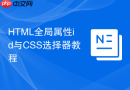 html全局属性id与css选择器教程