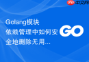 Golang模块依赖管理中如何安全地删除无用模块