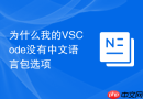 为什么我的VSCode没有中文语言包选项