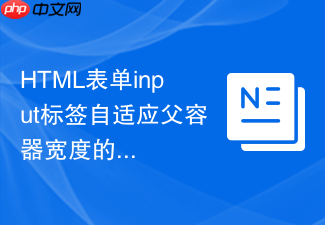 html表单input标签自适应父容器宽度的调节技巧