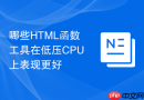 哪些HTML函数工具在低压CPU上表现更好