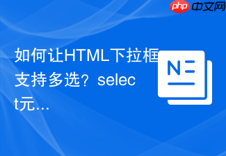 如何让html下拉框支持多选？select元素multiple属性配置详解