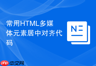 常用html多媒体元素居中对齐代码