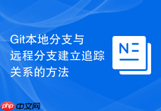git本地分支与远程分支建立追踪关系的方法