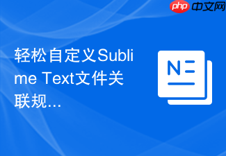 轻松自定义sublime text文件关联规则