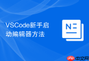 vscode新手启动编辑器方法