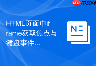 html页面中iframe获取焦点与键盘事件捕获的方法