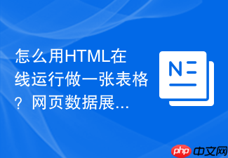 怎么用html在线运行做一张表格?网页数据展示步骤