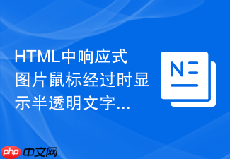 html中响应式图片鼠标经过时显示半透明文字面板
