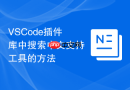 vscode插件库中搜索中文支持工具的方法