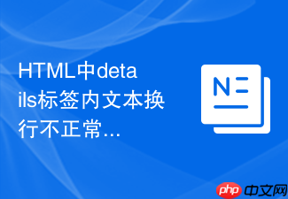 html中details标签内文本换行不正常怎么解决