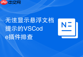 无法显示悬浮文档提示的vscode插件排查