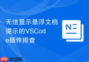 无法显示悬浮文档提示的VSCode插件排查