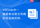 vscode中一键复制当前文件路径或名称的快捷键