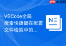vscode全局搜索快捷键在配置文件检索中的最佳实践